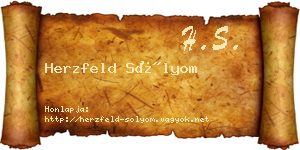 Herzfeld Sólyom névjegykártya